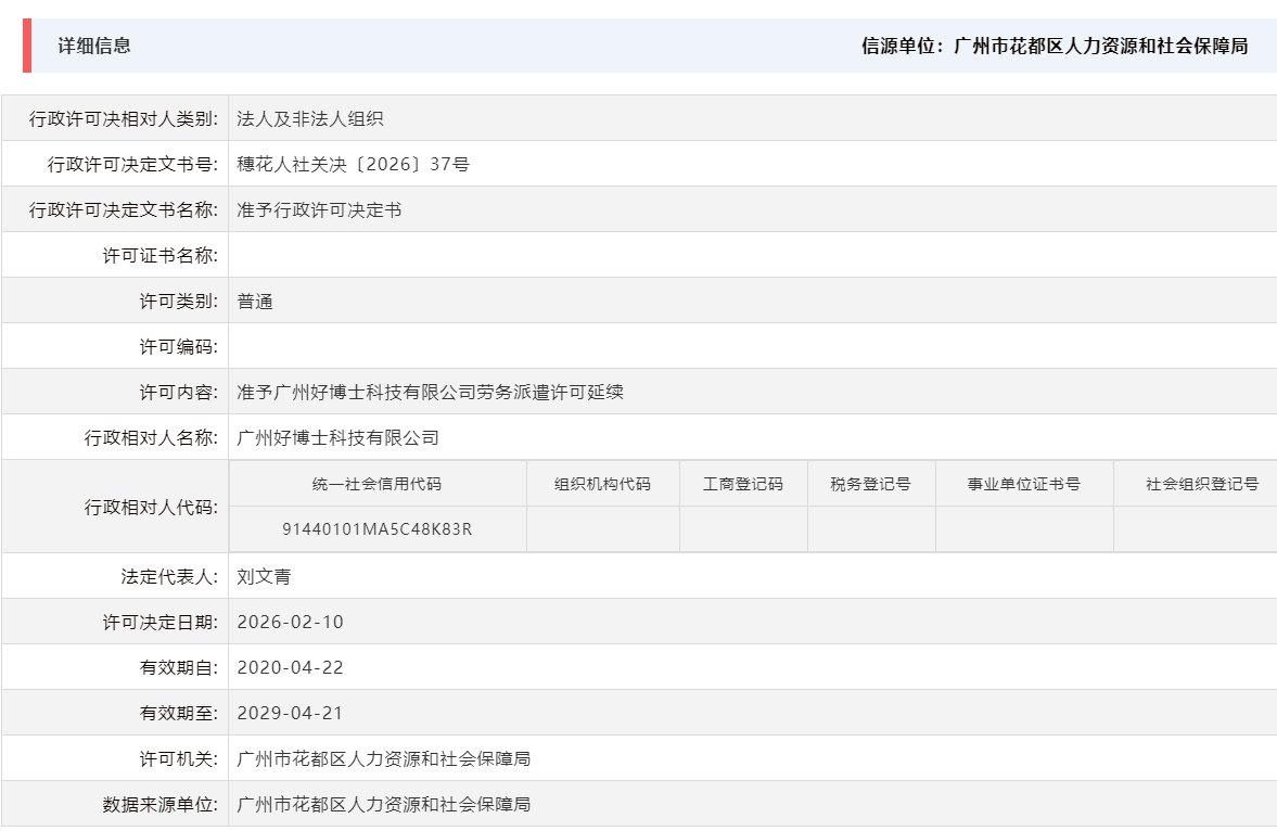 2.10准予广州好博士科技有限公司劳务派遣许可延续.png