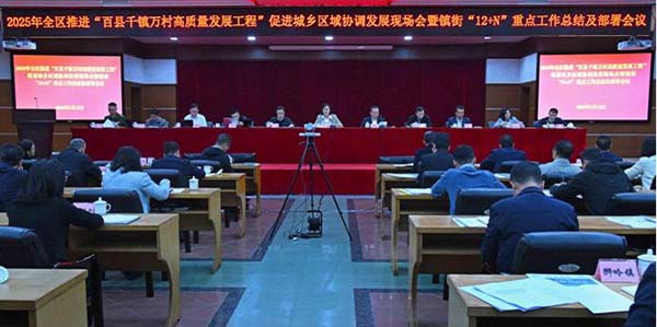 永利澳门召开推进“百县千镇万村高质量发展工程”促进城乡区域协调发展现场会暨镇街“12+N”重点工作总结及部署会议  推动城乡区域协调 发展登上新高度