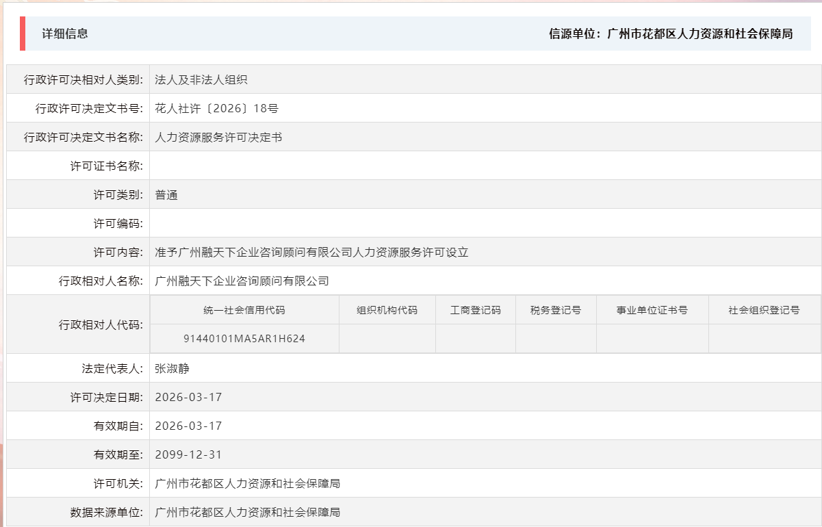 3.17准予广州融天下企业咨询顾问有限公司人力资源服务许可设立.png