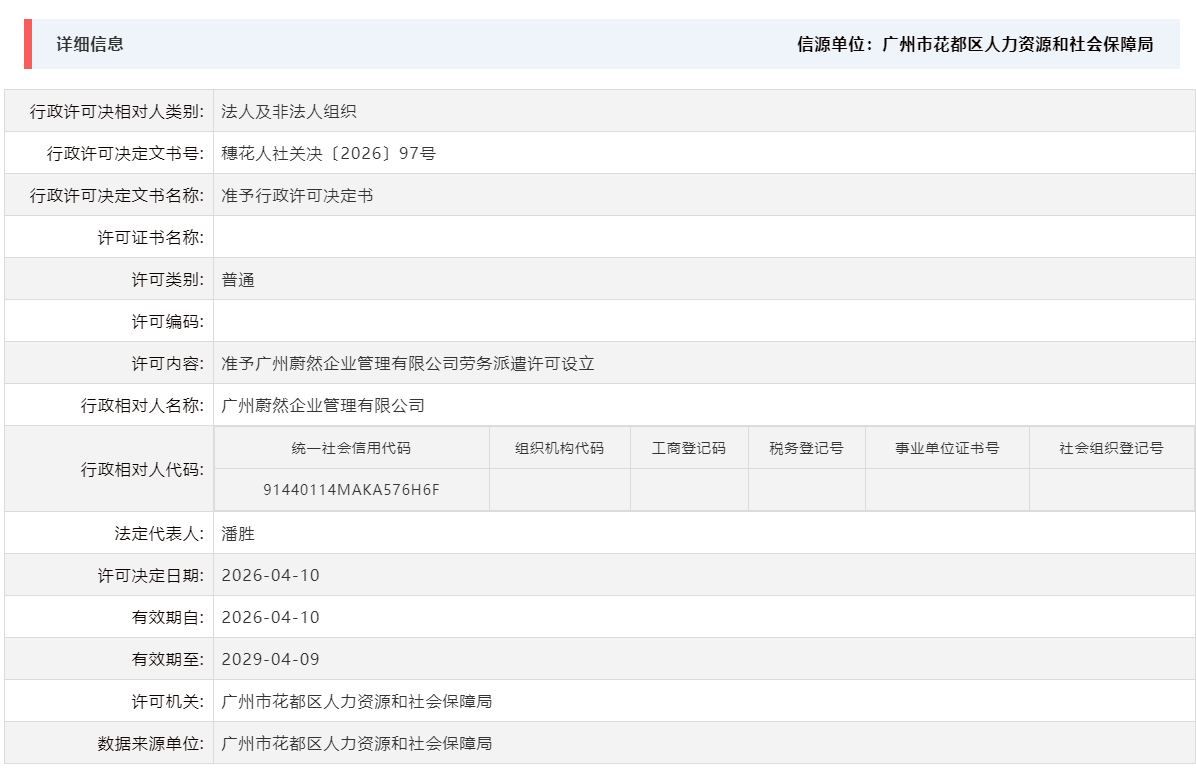 4.10准予广州蔚然企业管理有限公司劳务派遣许可设立.png