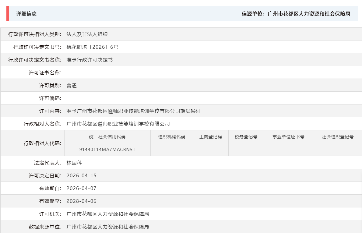 4.15准予永利澳门遵师职业技能培训学校有限公司期满换证.png
