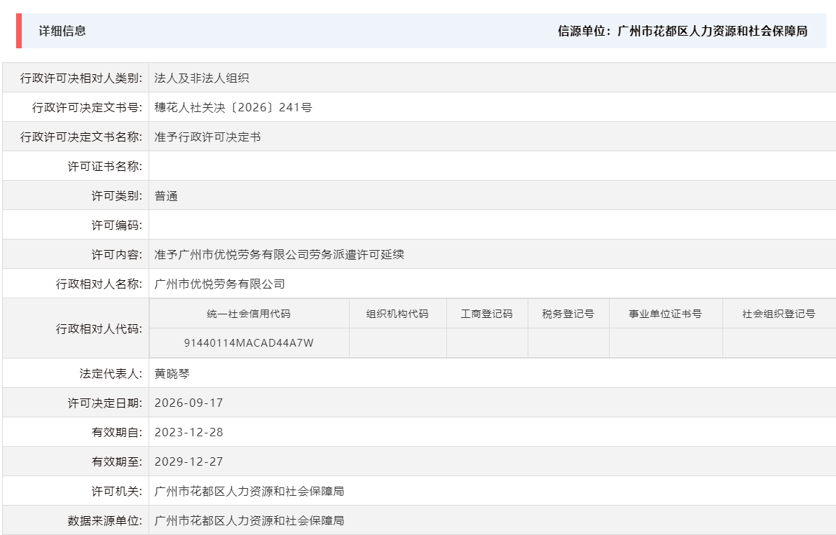 9.17准予广州市优悦劳务有限公司劳务派遣许可延续.png
